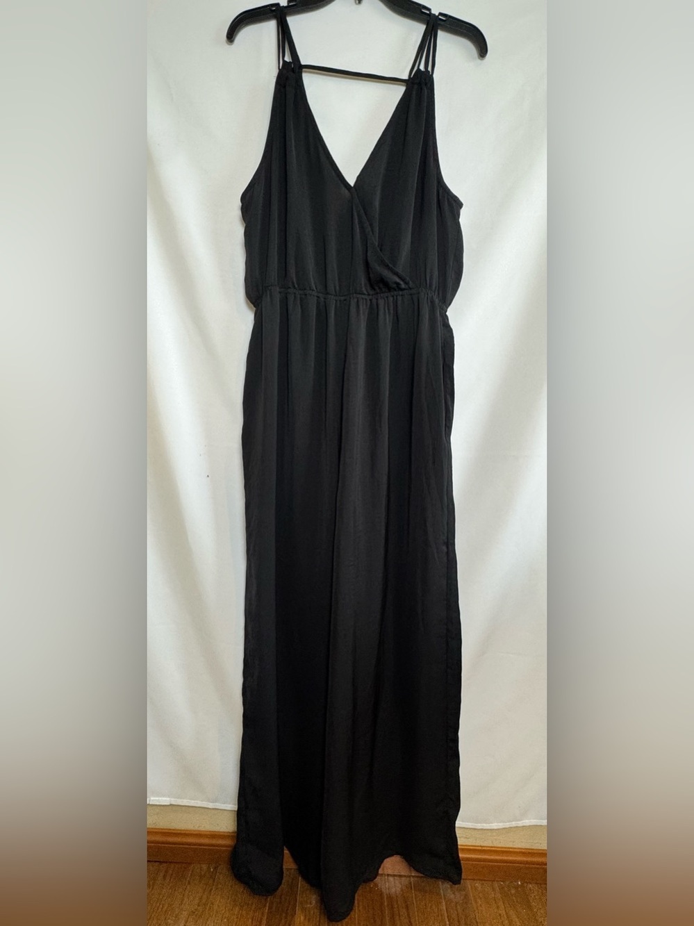 CBRAND Wide Leg strapy V-Neck Jumpsuit Black XL